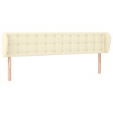 Cumpara ieftin Tablie de pat cu aripioare crem 183x23x78/88 cm piele ecologica