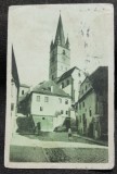 Carte postala, Sibiu, Biserica Evanghelica, lutherana dinspre str. Turnului, 1949