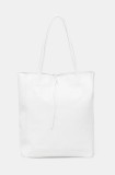 Answear Lab poseta de piele culoarea alb