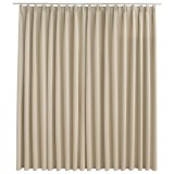 Draperie opaca, bej, 290 x 245 cm, cu carlige