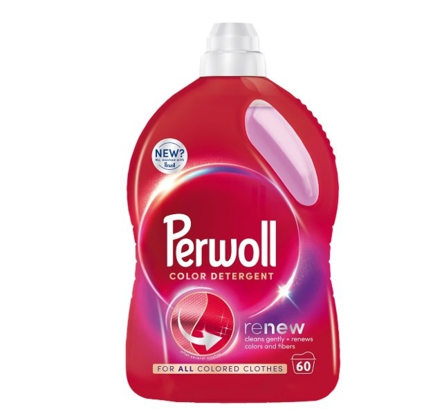 Detergent lichid pentru rufe Perwoll Renew Color, 60 spalari, 3000 ml