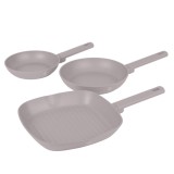 Cumpara ieftin Set 3 Tigai antiaderente Taupe Collection Berlinger Haus BH 8109