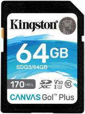 CARD MicroSD KINGSTON, 64 GB, MicroSD, clasa 10, standard UHS-I U3, &amp;quot;SDG3/64GB&amp;quot; foto