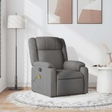 VidaXL Fotoliu de masaj rabatabil, gri &icirc;nchis, material textil