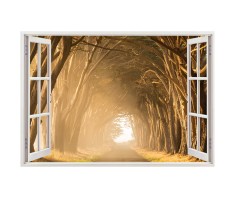 Autocolant decorativ, Fereastra, Natura si peisaje, Multicolor, 85 cm, 2395ST foto