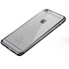 Capac protectie cu margini electroplacate Apple iPhone 6 / 6S Plus, gri inchis, Carcasa