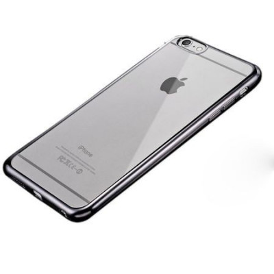 Capac protectie cu margini electroplacate Apple iPhone 6 / 6S Plus, gri inchis foto