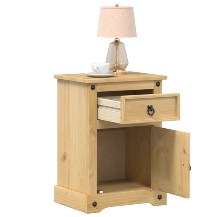 vidaXL Noptieră Corona, 45x35x64 cm, lemn masiv de pin 4005655