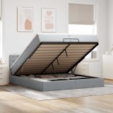 VidaXL Cadru de pat otoman cu saltea țesătură gri deschis 200x200 cm 3311650