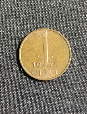 Moneda 1 cent 1975 Olanda foto