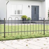 Gard cu v&acirc;rf arbore gri 10.2x0.6 m din oțel