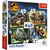 Cumpara ieftin Puzzle Trefl Jurassic World 4in1 in Lumea Dinozaurilor