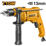 Masina de gaurit bormasina 710 w cu impact mandrina cu cheie, pentru gaurire si insurubare - Ingco ID7108