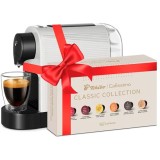 Pachet CAFISSIMO Pure Plus White espressor + Classic Collection, cafea capsule 6 sortimente, 60 buc, Tchibo