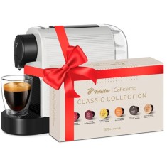 Pachet CAFISSIMO Pure Plus White espressor + Classic Collection, cafea capsule 6 sortimente, 60 buc