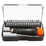 surubelnite precizie, maner si biti, 17 buc -set 04-228