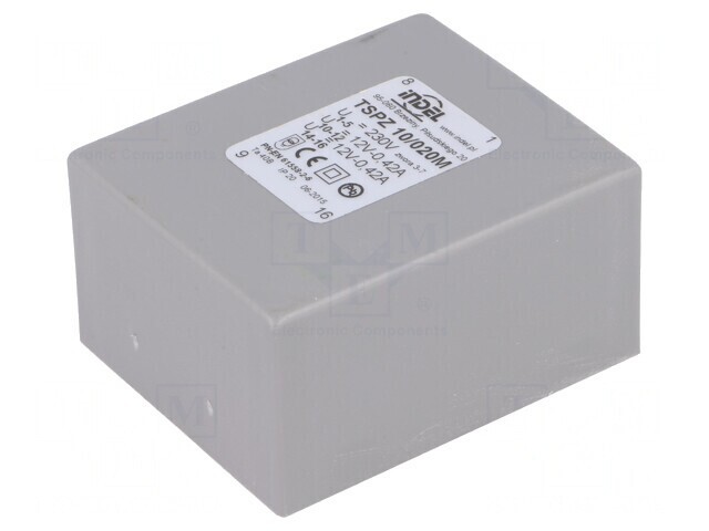 Transformator &Icirc;ncapsulat 10VA 230V 12V 420mA PCB