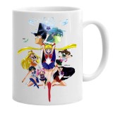 Cana alba personalizata sailor moon anime usagi, INOVATIX&reg;. 330 ml