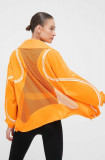 Adidas by Stella McCartney windbreaker TruePace culoarea portocaliu, de tranzitie, oversize