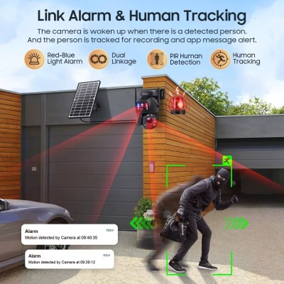 Camera Supraveghere ST-598-6M-20X, Wi-Fi, 6MP, 20X zoom, Incarcare Solara 6W, Rotire Din Aplicatie, Rezistenta La Apa IP 66 foto