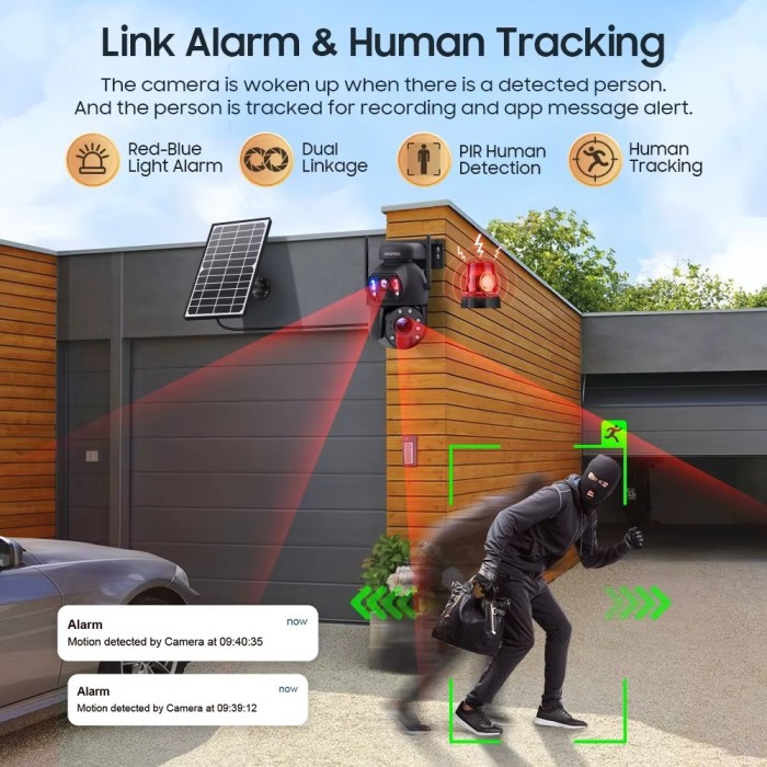 Camera Supraveghere ST-598-6M-20X, Wi-Fi, 6MP, 20X zoom, Incarcare Solara 6W, Rotire Din Aplicatie, Rezistenta La Apa IP 66