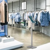 Europel Stativ Info cu cadru de fixare cu clemă A4 25 mm aluminiu