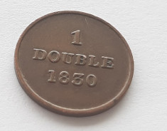 108. Moneda Guernsey 1 double 1830 foto