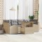 Set de canapele pentru gradina 7 pcs Bej Rattan poli