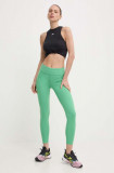 Reebok leggins de antrenament Lux culoarea verde, neted, 100076188