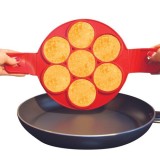 Set 2 Forme Silicon Clatite Americane/Omlete, Rosii - Ustensile Gatit Antiaderente