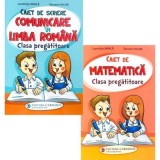 Pachet 2 caiete Clasa Pregatitoare: Comunicare in limba romana si Matematica - Luminita Minca, Roxana Iacob