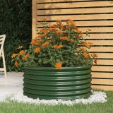 VidaXL Jardinieră grădină verde 80x80x36 cm oțel vopsit electrostatic