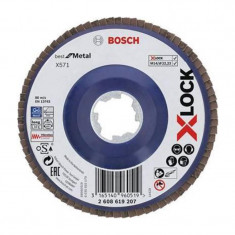 Disc evantai pentru slefuire X-Lock Bosch, 125 mm, granulatie 80 foto