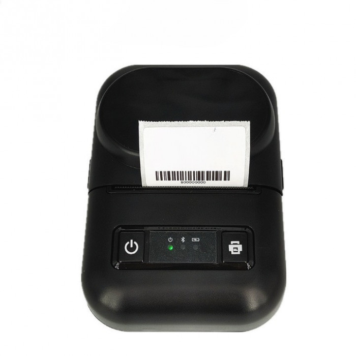 Imprimanta termica portabila Bluetooth, acumulator Li-Ion 1500 mAh, cablu date, rola suport etichete ajustabila, ANTADESIM