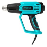Pistol aer cald profesional Detoolz DZ-SE146, 2000 W, 3 Trepte, Debit 500 l/min, 600&deg;C (Negru/Albastru)