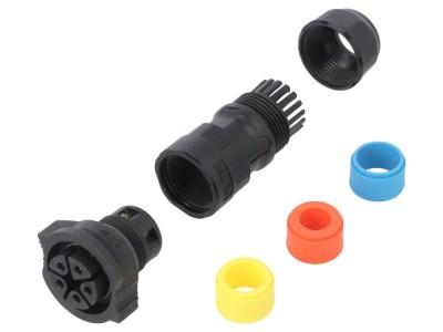 Conector circular mamă IP68, 5 pini foto