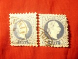 2 Timbre Austria 1867 stampilate 10 kr , nuante diferite, Stampilat