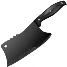 Satar bucatarie tip japonez lama lata din otel inoxidabil, maner ergonomic antialunecare, pentru carne peste legume, 29 cm, negru