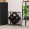 vidaXL Raft pentru vin Negru Stejar 51x18x52,5 cm Lemn prelucrat