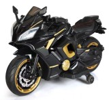 Cumpara ieftin Motocicleta electrica copii Kinderauto R9, putere 150W, 24V, roti moi, scaun tapitat, negru