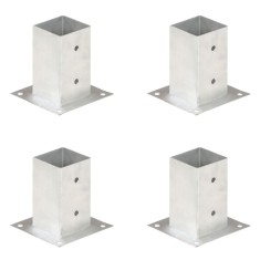 Suporti stalp, 4 buc., metal galvanizat, 81 mm GartenMobel Dekor foto