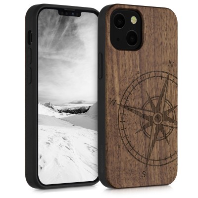 Husa pentru iPhone 13 Mini, Lemn, Maro, 55936.01 foto