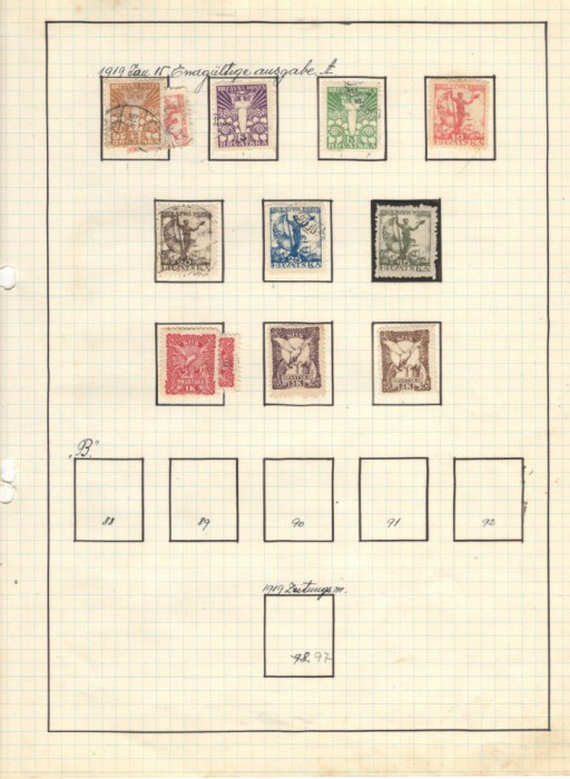 Iugoslavia.Lot peste 800 buc. timbre+1 buc. colite stampilate