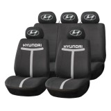 Set Huse Scaune Universale HLX1 Compatibile cu Fiat &ndash; Negru/Gri