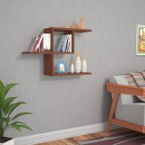 Raft de perete Hadsel 75x22x50cm wenge [en.casa] HausGarden Leisure, [en.casa]
