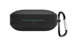 Cumpara ieftin Husa din silicon, THD, compatibila cu castile wireless OnePlus Buds Pro 2, carabina inclusa, neagra