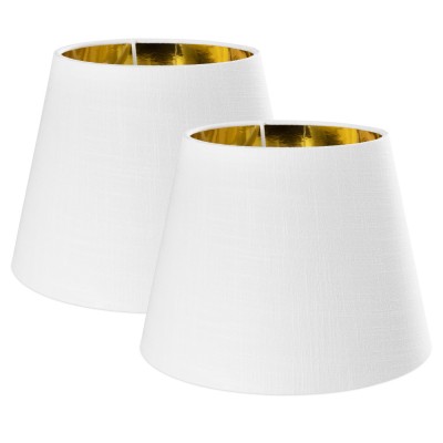 Set 2 x Abajur modern de in Navaris, 22 cm, corp E27, Alb, 53997.02.40 foto