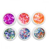 Cumpara ieftin Set 6 decoratiuni paiete pentru unghii, rotunde, Global Fashion