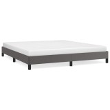 Cumpara ieftin Cadru de pat, gri, 180x200 cm, piele ecologica