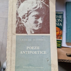 George Magheru - Poezii antipoetice (cu dedicatie de la autor pentru Monica Lovinescu) + invitatie (la Muzeul Literaturii Romane - Expozitia George Ma